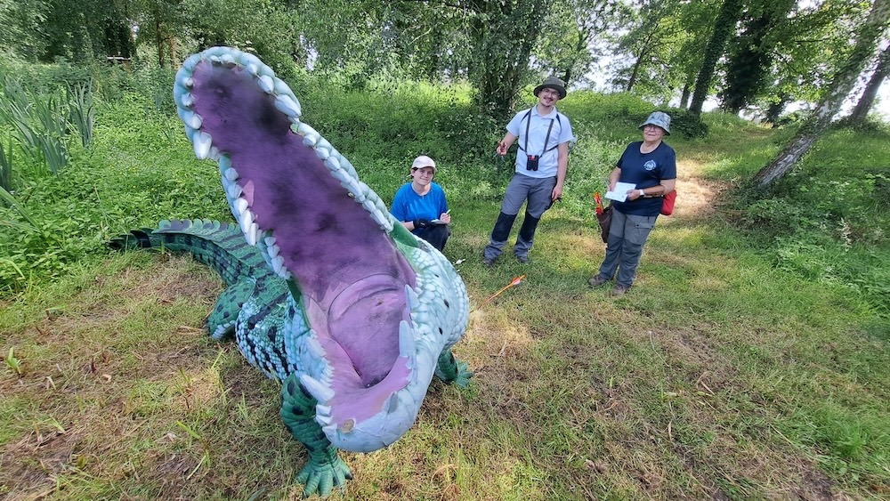 Trois archers de Langroez Arc sur le parcours 3D de Vern-sur-Seiche
