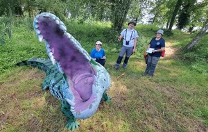 Trois archers de Langroez Arc sur le parcours 3D de Vern-sur-Seiche