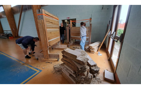 Remise en état des paillons d'entrainement