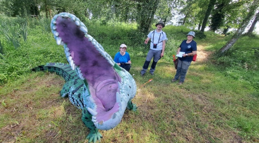Trois archers de Langroez Arc sur le parcours 3D de Vern-sur-Seiche